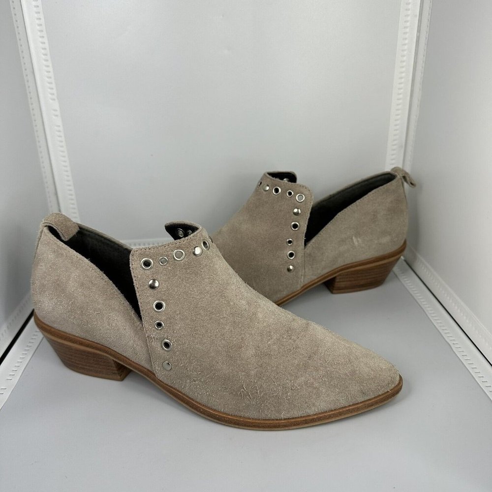 Rebecca Minkoff Annette Grommet Suede Leather Bootie Ankle Boots Size 7.5 M